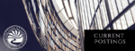rows of books curved with the library's logo on the bottom of the image