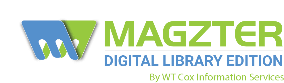 Magzter Digital Library Edition Logo in Green and Blue